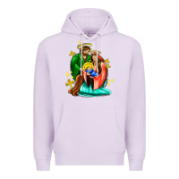 Lilac oh holy night  with cross ado Premium Hoodie - AdoDesignShop
