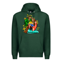 Sports Green oh holy night  with cross ado Premium Hoodie - AdoDesignShop