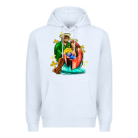 White oh holy night  with cross ado Premium Hoodie - AdoDesignShop