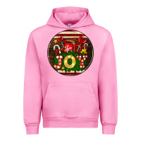 Fuchsia Pink Christmas joy and hot chocolate Urban Hoodie - AdoDesignShop