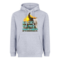 Heather Grey back on my bullshit Heavyweight Hoodie - texasbilliewilder