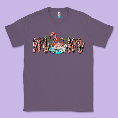 Mom Flamingo Classic Tee Designed By Barkaloodesign