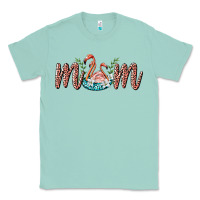 Seafoam mom flamingo Classic Tee - BarkalooDesign