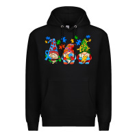 Black autism gnomes Premium Hoodie - AdoDesignShop