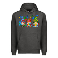 Charcoal Heather autism gnomes Premium Hoodie - AdoDesignShop