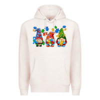 Pale Pink autism gnomes Premium Hoodie - AdoDesignShop