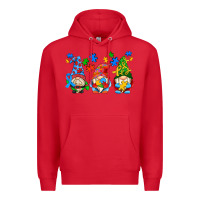 Red autism gnomes Premium Hoodie - AdoDesignShop