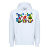 White autism gnomes Premium Hoodie - AdoDesignShop
