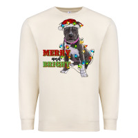 Sandshell merry and bright pitbull Premium Sweatshirt - RanaPortraitStore