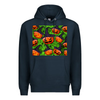 Navy halloween pumpkin tumbler Premium Hoodie - BundleAndBundleShop