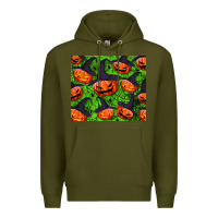 Army Green halloween pumpkin tumbler Premium Hoodie - BundleAndBundleShop