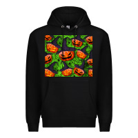 Black halloween pumpkin tumbler Premium Hoodie - BundleAndBundleShop