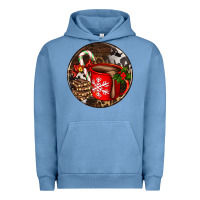 Pigment Pebble Blue Christmas hot chocolate and chocolate Urban Hoodie - AdoDesignShop