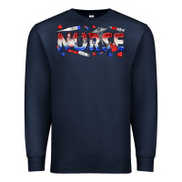 Navy american nurse Premium Sweatshirt - texasbilliewilder