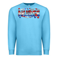 Ocean Blue american nurse Premium Sweatshirt - texasbilliewilder