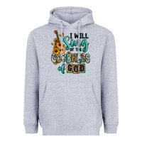 Heather Grey i will sing of the goodness of god Heavyweight Hoodie - RanaPortraitStore