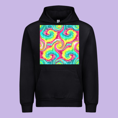 Tie Dye Seamless Pattern Urban Hoodie Designed By Bundleandbundleshop
