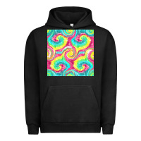 Pigment Black Tie Dye Seamless Pattern Urban Hoodie - BundleAndBundleShop