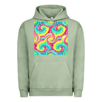 Pigment Oil Green Tie Dye Seamless Pattern Urban Hoodie - BundleAndBundleShop
