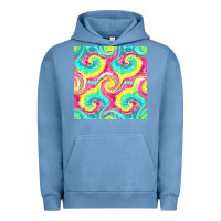 Pigment Pebble Blue Tie Dye Seamless Pattern Urban Hoodie - BundleAndBundleShop