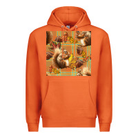 Carrot fall squirrel and plaid seamless Premium Hoodie - BundleAndBundleShop