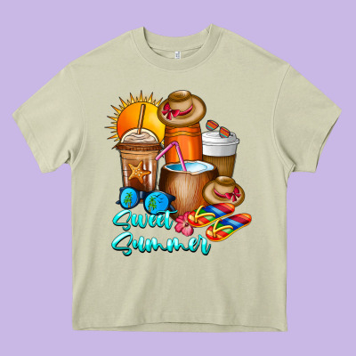 Sweet Summer Heavy Core Tee Designed By Cowhidedigitalart
