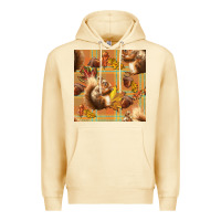 Pina Colada fall squirrel and plaid seamless Premium Hoodie - BundleAndBundleShop