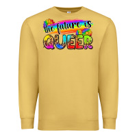 Antique Gold the future is queer Premium Sweatshirt - Zillion Design Studio