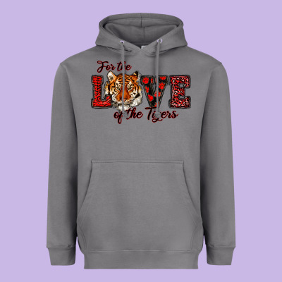 Heavyweight Hoodie for the love of the tigers red