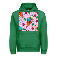Emerald ice cream seamless pattern Urban Hoodie - BundleAndBundleShop