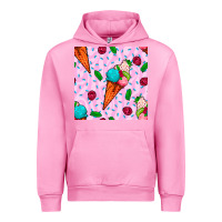 Fuchsia Pink ice cream seamless pattern Urban Hoodie - BundleAndBundleShop