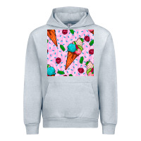 Heather Grey ice cream seamless pattern Urban Hoodie - BundleAndBundleShop