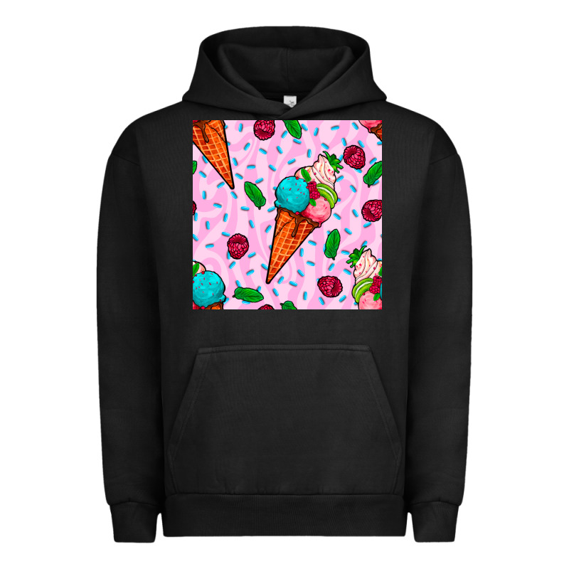 Ice Cream Seamless Pattern Urban Hoodie by BundleAndBundleShop | Teevron