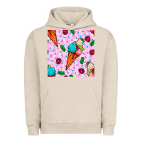 Pigment French Oak ice cream seamless pattern Urban Hoodie - BundleAndBundleShop