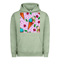 Pigment Oil Green ice cream seamless pattern Urban Hoodie - BundleAndBundleShop