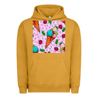 Pigment Peanut Butter ice cream seamless pattern Urban Hoodie - BundleAndBundleShop