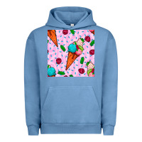 Pigment Pebble Blue ice cream seamless pattern Urban Hoodie - BundleAndBundleShop