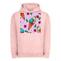 Pigment Salmon ice cream seamless pattern Urban Hoodie - BundleAndBundleShop