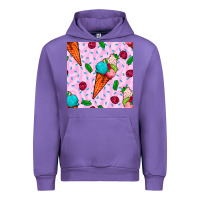 Tulip ice cream seamless pattern Urban Hoodie - BundleAndBundleShop
