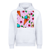 White ice cream seamless pattern Urban Hoodie - BundleAndBundleShop