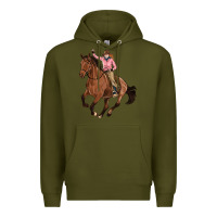 Army Green cowgirl Premium Hoodie - Artiststas