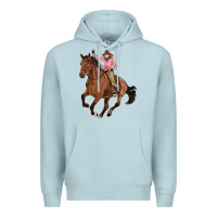 Blue Mist cowgirl Premium Hoodie - Artiststas