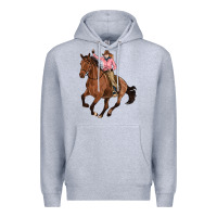 Heather Grey cowgirl Premium Hoodie - Artiststas