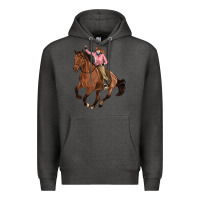 Charcoal Heather cowgirl Premium Hoodie - Artiststas