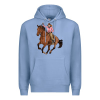 Colony Blue cowgirl Premium Hoodie - Artiststas