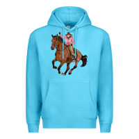 Ocean Blue cowgirl Premium Hoodie - Artiststas