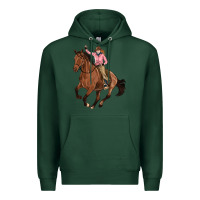 Sports Green cowgirl Premium Hoodie - Artiststas