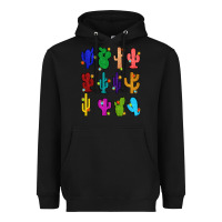 Black christmas glitter cactus Heavyweight Hoodie - Zillion Design Studio