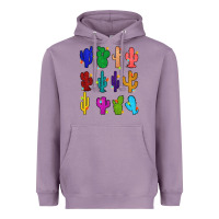 Lavender christmas glitter cactus Heavyweight Hoodie - Zillion Design Studio