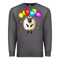 Charcoal Heather rainbow sheep Premium Sweatshirt - Zillion Design Studio